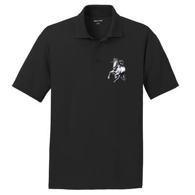 Colored Horse Horseback Riding Great Gift PosiCharge RacerMesh Polo