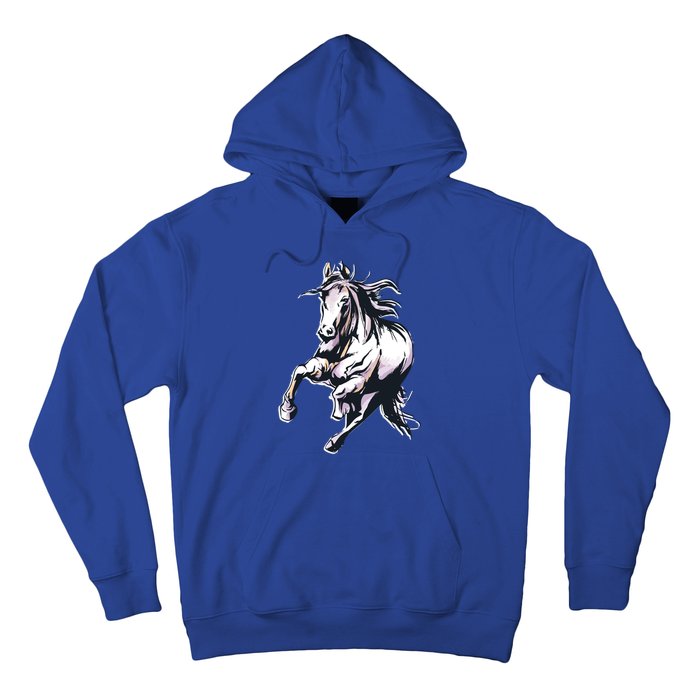 Colored Horse Horseback Riding Great Gift Hoodie