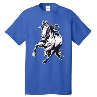 Colored Horse Horseback Riding Great Gift Tall T-Shirt