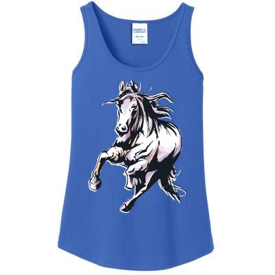 Colored Horse Horseback Riding Great Gift Ladies Essential Tank