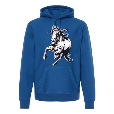 Colored Horse Horseback Riding Great Gift Premium Hoodie