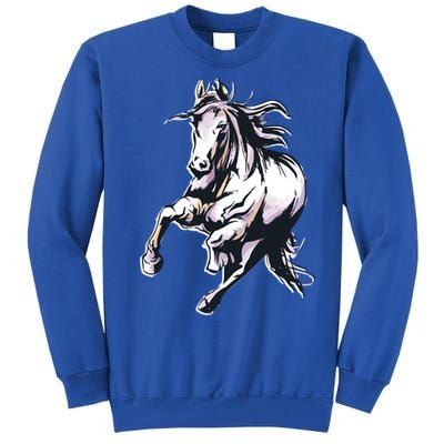 Colored Horse Horseback Riding Great Gift Tall Sweatshirt