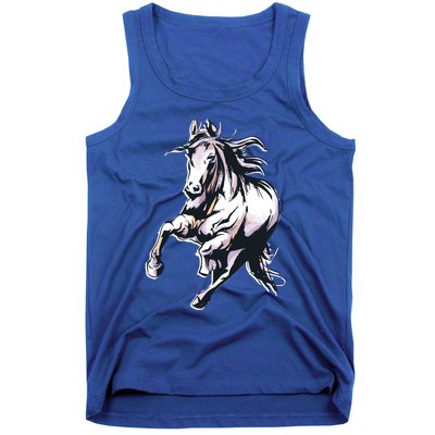 Colored Horse Horseback Riding Great Gift Tank Top