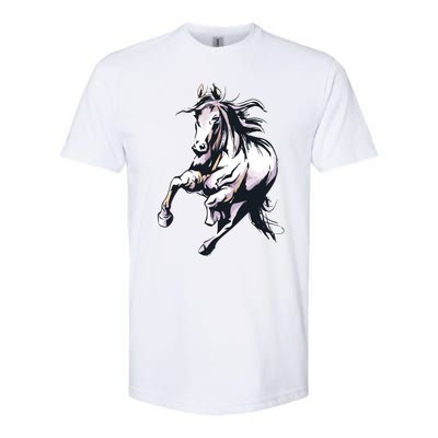 Colored Horse Horseback Riding Great Gift Softstyle® CVC T-Shirt