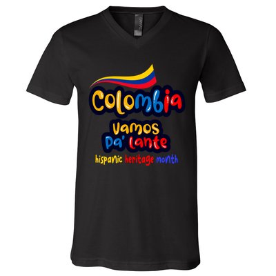 Colombia Hispanic Heritage V-Neck T-Shirt