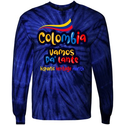 Colombia Hispanic Heritage Tie-Dye Long Sleeve Shirt