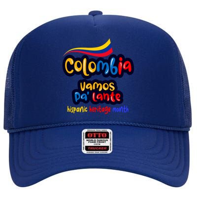 Colombia Hispanic Heritage High Crown Mesh Back Trucker Hat