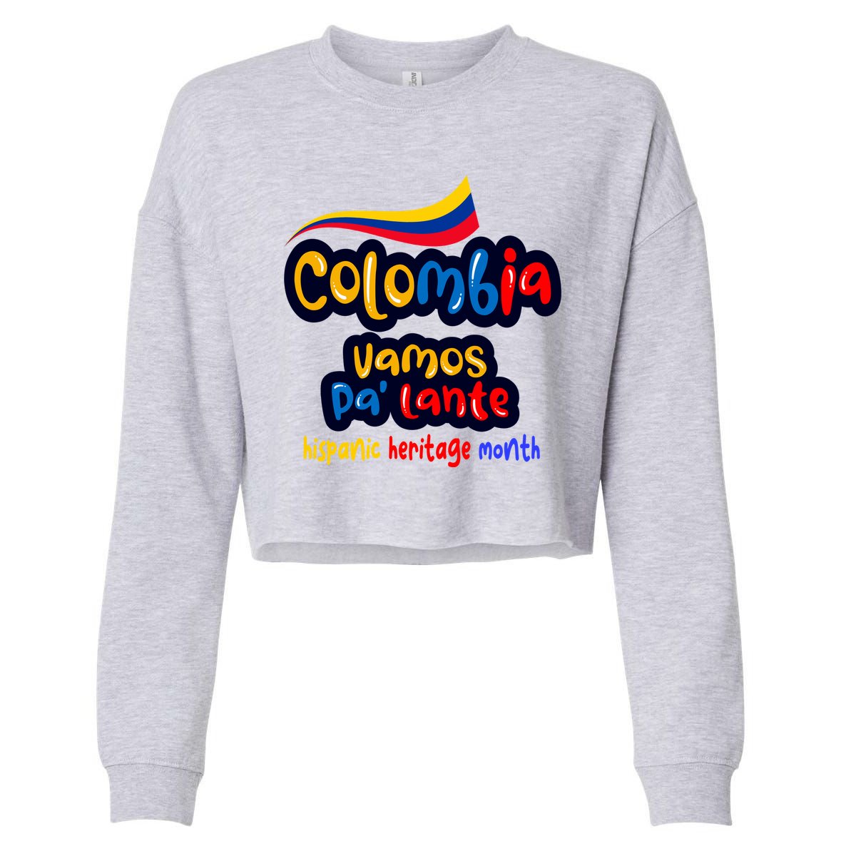Colombia Hispanic Heritage Cropped Pullover Crew