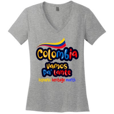 Colombia Hispanic Heritage Women's V-Neck T-Shirt