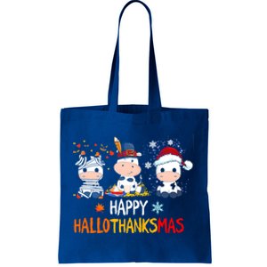 Cow Halloween Happy Hallothanksmas Funny Gift Tote Bag