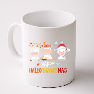 Cow Halloween Happy Hallothanksmas Funny Gift Coffee Mug