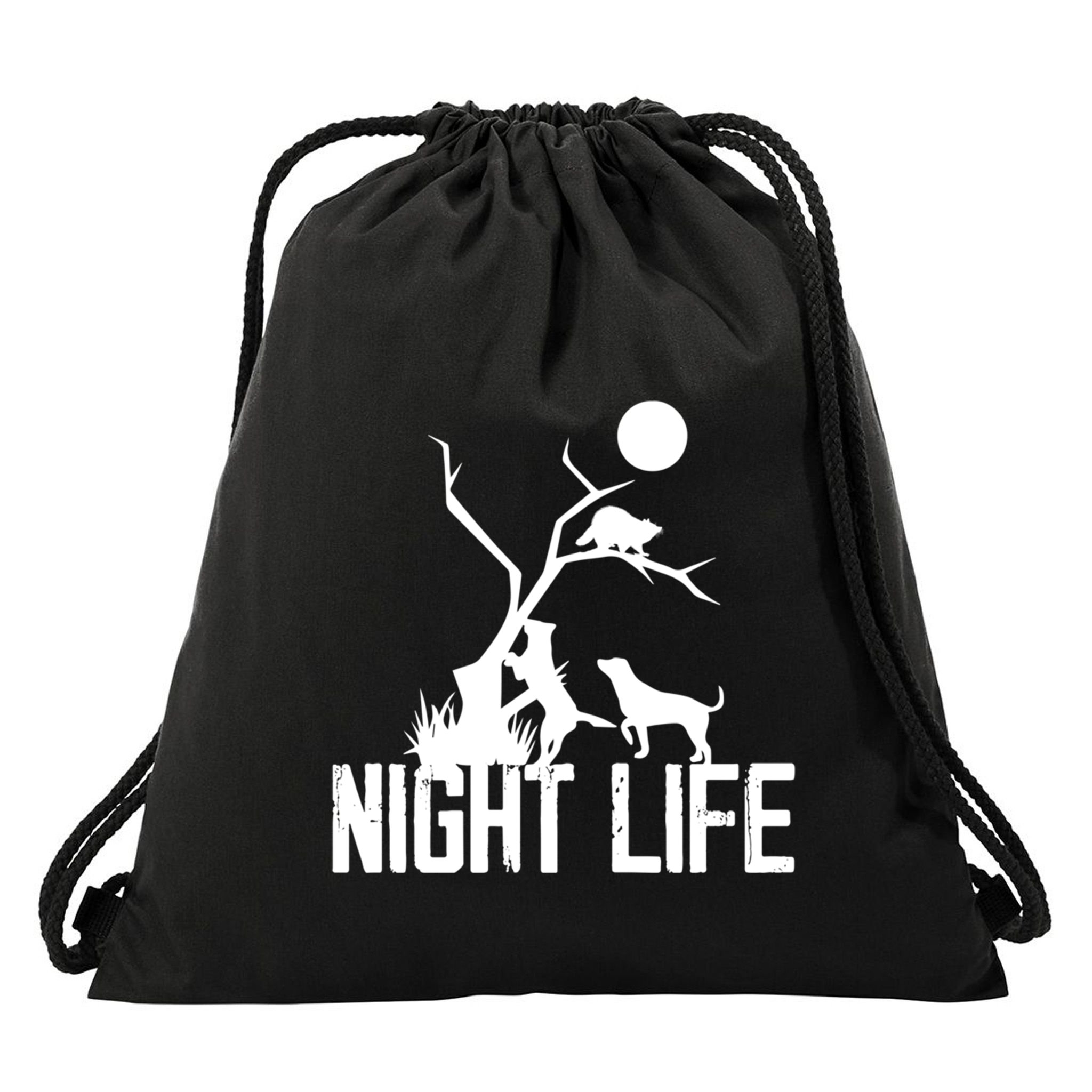 Coon Hound Hunting Night Life Hunting Dog Coon Hunting Funny Gift Drawstring Bag