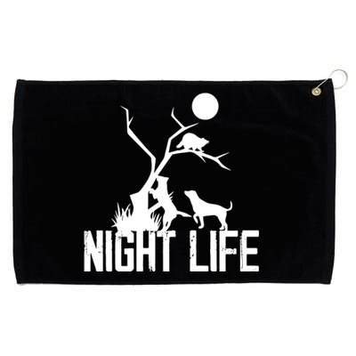 Coon Hound Hunting Night Life Hunting Dog Coon Hunting Funny Gift Grommeted Golf Towel