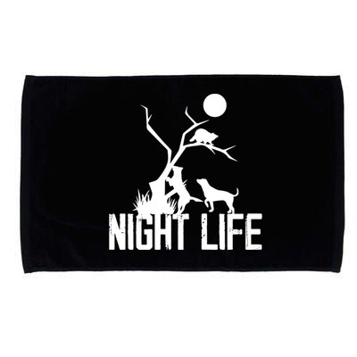 Coon Hound Hunting Night Life Hunting Dog Coon Hunting Funny Gift Microfiber Hand Towel