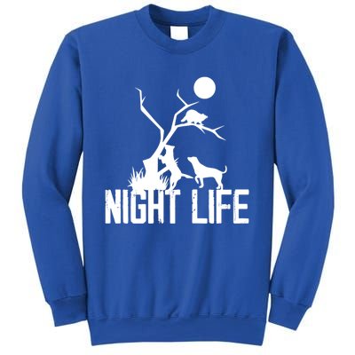 Coon Hound Hunting Night Life Hunting Dog Coon Hunting Funny Gift Sweatshirt