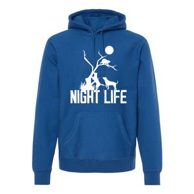 Coon Hound Hunting Night Life Hunting Dog Coon Hunting Funny Gift Premium Hoodie