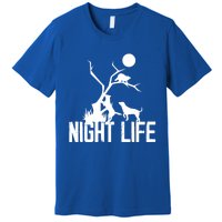 Coon Hound Hunting Night Life Hunting Dog Coon Hunting Funny Gift Premium T-Shirt