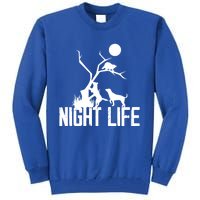 Coon Hound Hunting Night Life Hunting Dog Coon Hunting Funny Gift Tall Sweatshirt