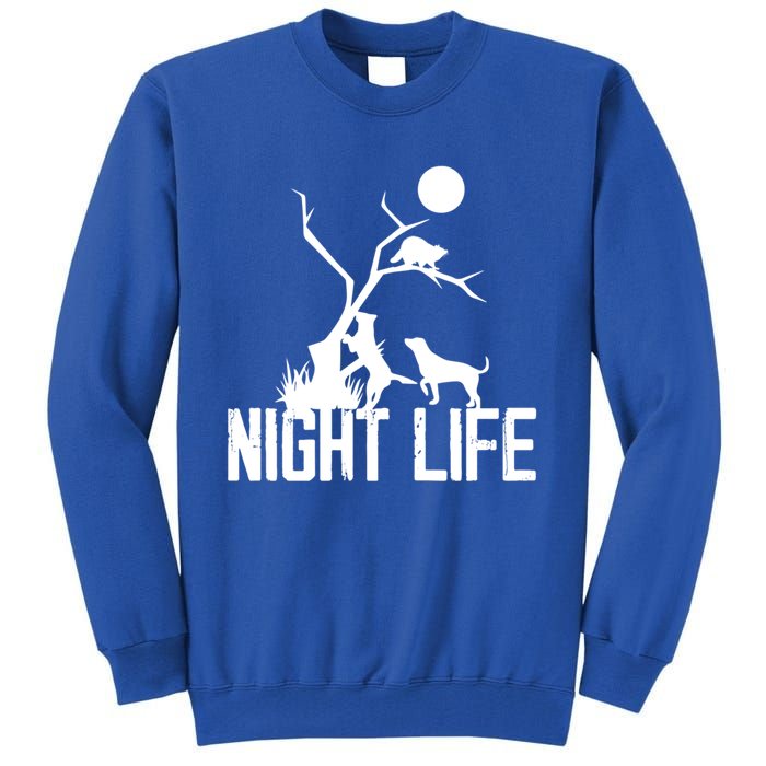 Coon Hound Hunting Night Life Hunting Dog Coon Hunting Funny Gift Tall Sweatshirt