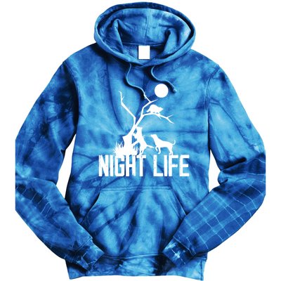 Coon Hound Hunting Night Life Hunting Dog Coon Hunting Funny Gift Tie Dye Hoodie