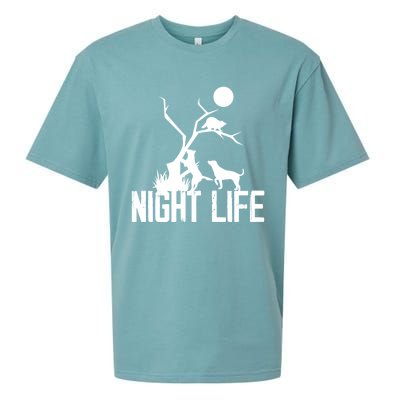 Coon Hound Hunting Night Life Hunting Dog Coon Hunting Funny Gift Sueded Cloud Jersey T-Shirt