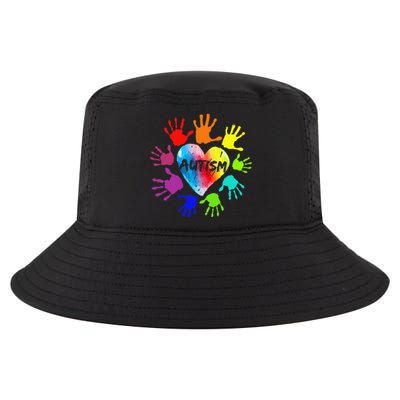 Colorful Heart Hands Autism Awareness Cool Comfort Performance Bucket Hat