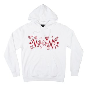 Christmas Holiday Heartbeat Festive Hoodie