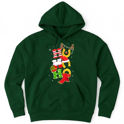 Christmas Ho Ho Ho Reindeer Horseshoes Hoodie