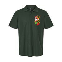 Christmas Ho Ho Ho Reindeer Horseshoes Softstyle Adult Sport Polo