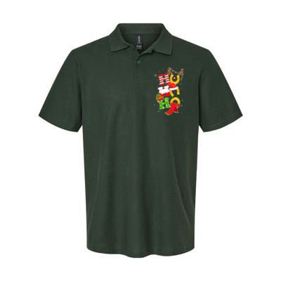 Christmas Ho Ho Ho Reindeer Horseshoes Softstyle Adult Sport Polo