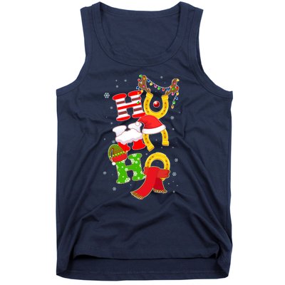 Christmas Ho Ho Ho Reindeer Horseshoes Tank Top