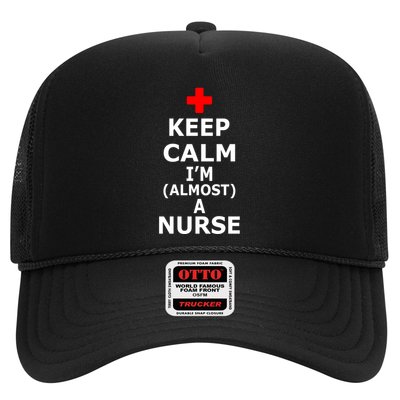 Cna Hospital Health Rn Medicine Keep Calm Im Almost A Nurse Gift Trucker Hat
