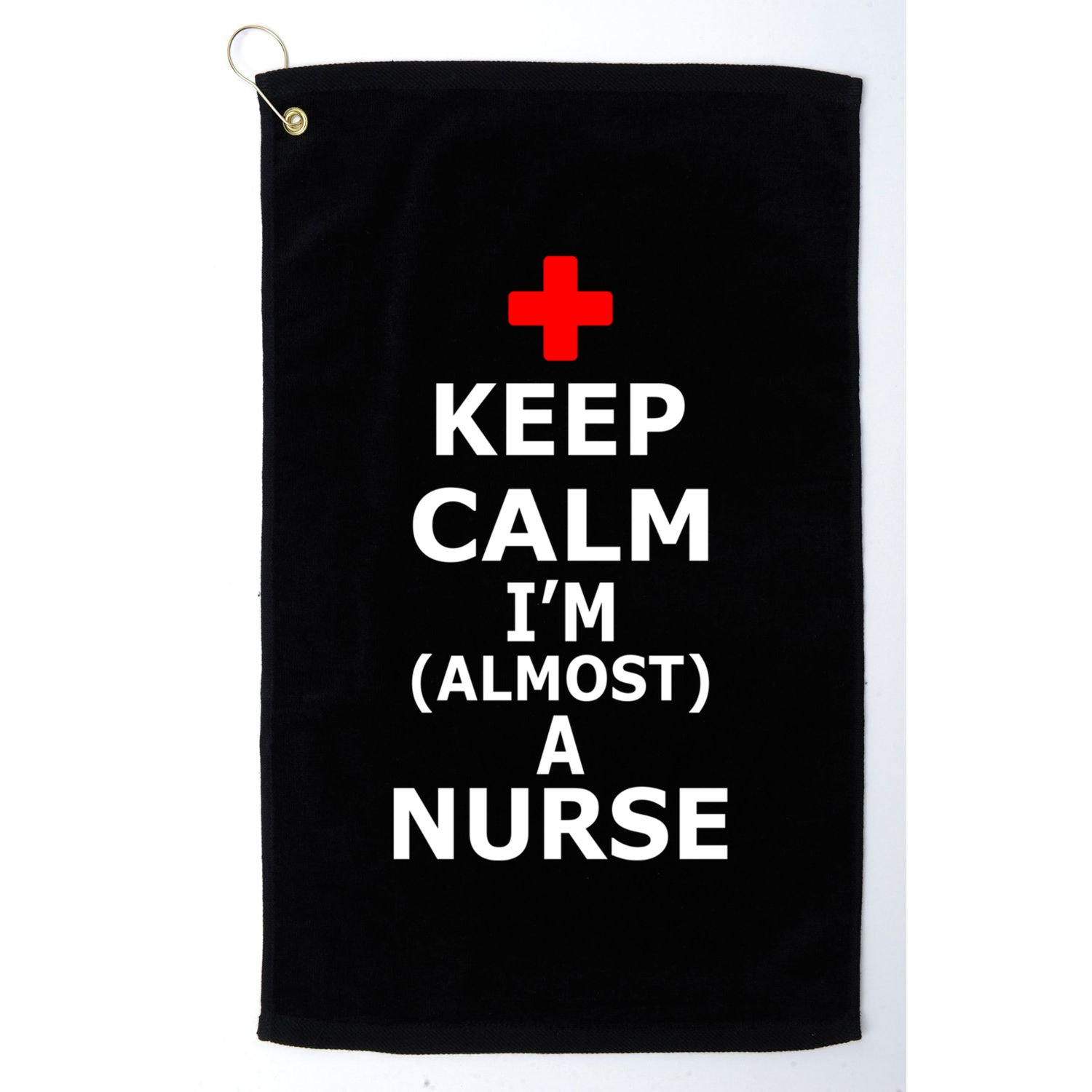 Cna Hospital Health Rn Medicine Keep Calm Im Almost A Nurse Gift Golf Towel