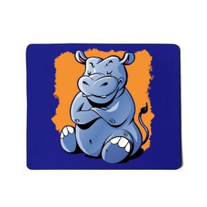 Cartoon Hippopotamus Hippo Cool Gift Mousepad