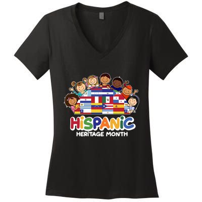 Cute Hispanic Heritage Month Women's V-Neck T-Shirt