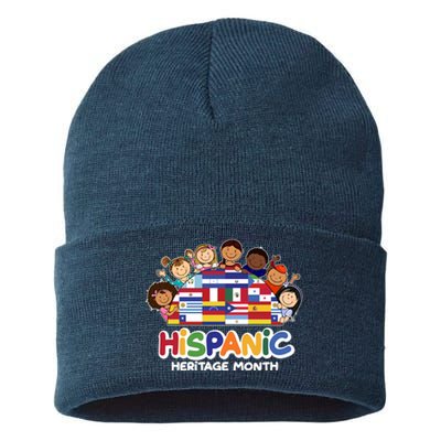 Cute Hispanic Heritage Month Sustainable Knit Beanie