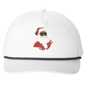 Christmas Happy Holla Days African American Santa Gift Snapback Five-Panel Rope Hat