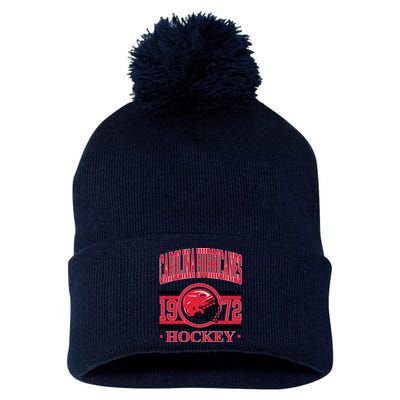 Carolina Hurricanes Hockey Team Supporter Pom Pom 12in Knit Beanie