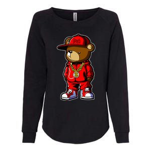 Cute Hip Hop Teddy Bear 90 Hip Hop Clothing Graffiti Womens California Wash Sweatshirt