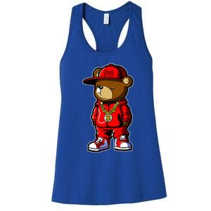 Cute Hip Hop Teddy Bear 90 Hip Hop Clothing Graffiti Women's Racerback Tank