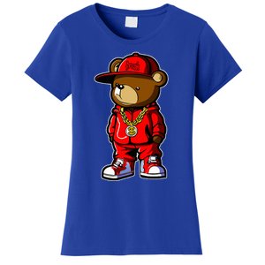 Cute Hip Hop Teddy Bear 90 Hip Hop Clothing Graffiti Women's T-Shirt