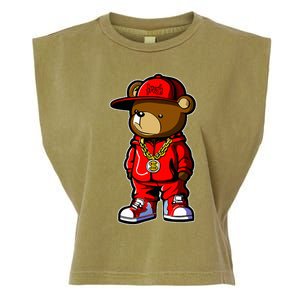 Cute Hip Hop Teddy Bear 90 Hip Hop Clothing Graffiti Garment-Dyed Women's Muscle Tee