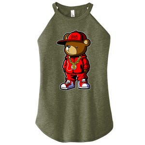 Cute Hip Hop Teddy Bear 90 Hip Hop Clothing Graffiti Women's Perfect Tri Rocker Tank