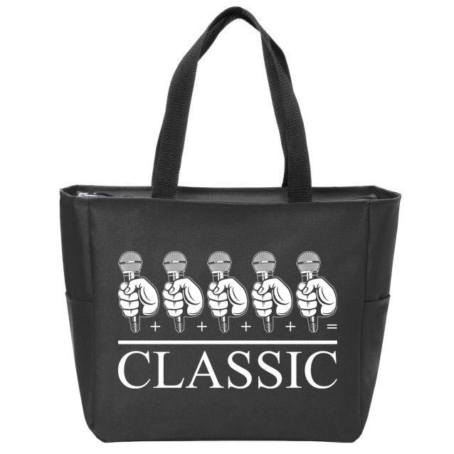Classic Hip Hop Mic Zip Tote Bag