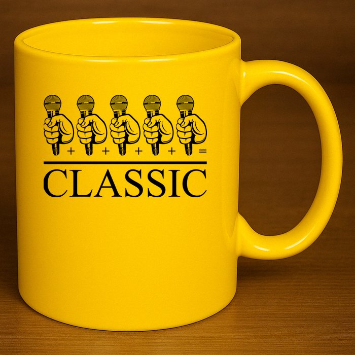 Classic Hip Hop Mic 11oz C Handle Ceramic Mug