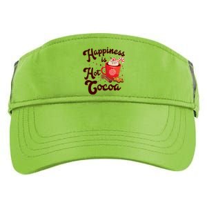 Cute Holiday Happiness Is Hot Cocoa Hot Chocolate Adult Drive Performance Visor