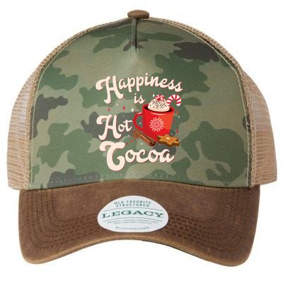 Cute Holiday Happiness Is Hot Cocoa Hot Chocolate Legacy Tie Dye Trucker Hat