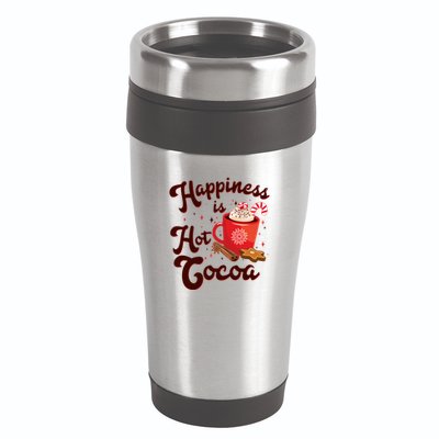 Cute Holiday Happiness Is Hot Cocoa Hot Chocolate 16oz Travel Tumbler