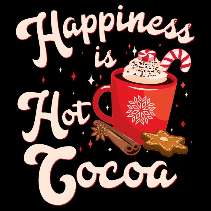 Cute Holiday Happiness Is Hot Cocoa Hot Chocolate Youth Performance Sprint T-Shirt