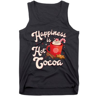 Cute Holiday Happiness Is Hot Cocoa Hot Chocolate Tank Top